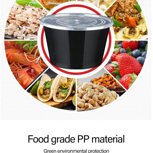 Квадратный круглый поднос упаковки еды контейнеров 450ml 500ml упаковки еды устранимый
