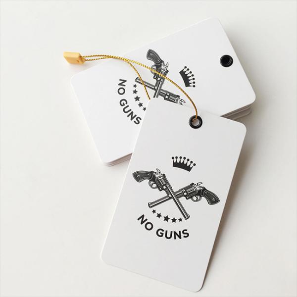 Изготовленный на заказ собственные Hangtags картона hangtag логотипа бренда для одежды