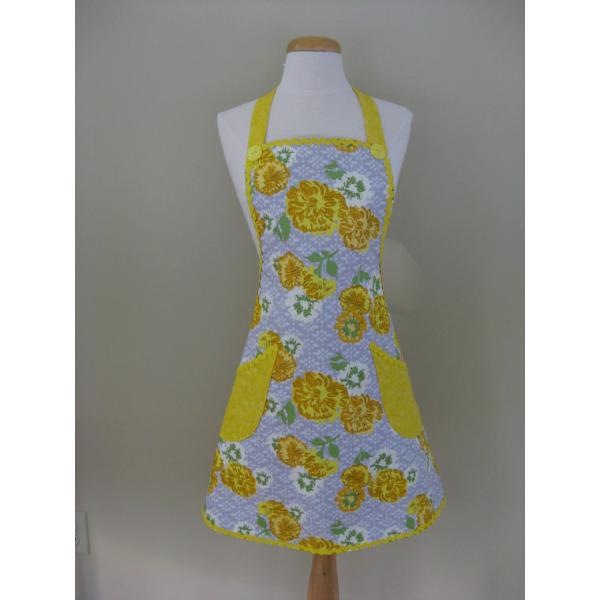 Ladies Apron, Kitchen Apron, Full Cooking Apron, Yellow Apron, Apron With Pockets, Gift For Women, Adult Apron, Gift Und
