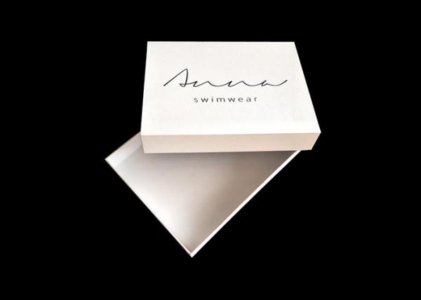 Swimwear Paper White Box Matt Lamination Customized Size With Lid