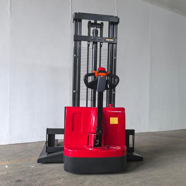 Apilador eléctrico de pasillo estrecho, capacidad de carga 1500 kg, patas separables ajustables
