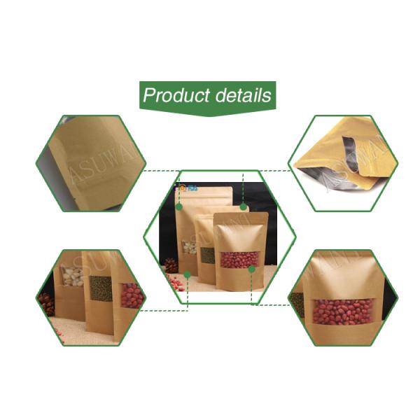 Сумки еды бумаги Брауна УПРАВЛЕНИЯ ПО САНИТАРНОМУ НАДЗОРУ ЗА КАЧЕСТВОМ ПИЩЕВЫХ ПРОДУКТОВ И МЕДИКАМЕНТОВ, штейн Финьшед бумажных мешков упаковки еды УСДА