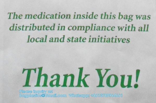 Pharmacy Bag, Prescription Bag 8 x 5 x 17”Pharmacy Paper Bag  Medicine Container, Medication Pack
