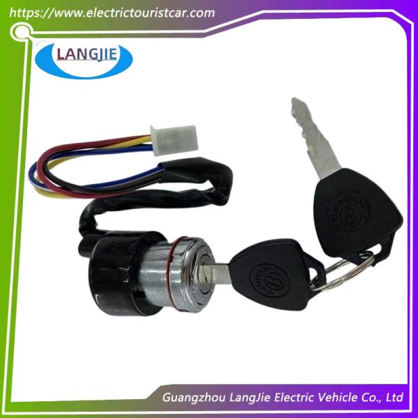 Electric Sightseeing Patrol Car Marshell 4-Wire Key Start Switch Parts