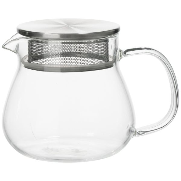 Heat Resistant Glass Tea Pot Borosilicate Glass Tea Kettle With Stainless Steel Filter Lid