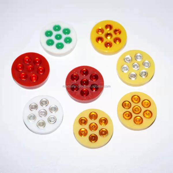 7 Beads High Brightness Cat Eyes Glass Beads Reflector Road Reflective Panel 15mm