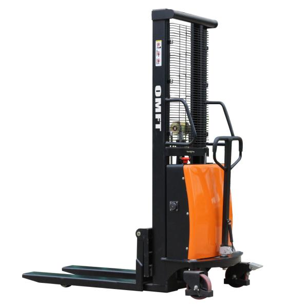 1.0 T Battery Charger Free Electric Hydraulic Pallet Stacker Semi Electric Pallet Stacker Self Load Unload