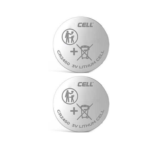 High Capacity 600mAh CR2450 Lithium Button Battery with Wide Operating Temperature and Compact Size for Reliable Power