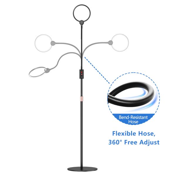 360 Degree Rotation LED Magnifier with Large Capacity Battery and 3x+6x Magnification for Reading and Crafts