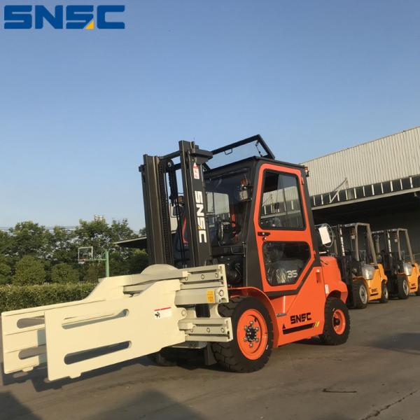 3.5ton Forklift Trucks with Bale Clamp Fork Size 1070*125*45mm Luxury Suspension Seat