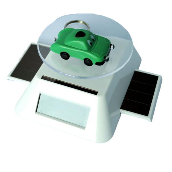 90mm Plate Acrylic Solar Powered Display Turntable Eco Friendly Logo Available