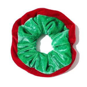 Girl Christmas Hair Accessories Band Ties Elastic Contrast Headband Velvet
