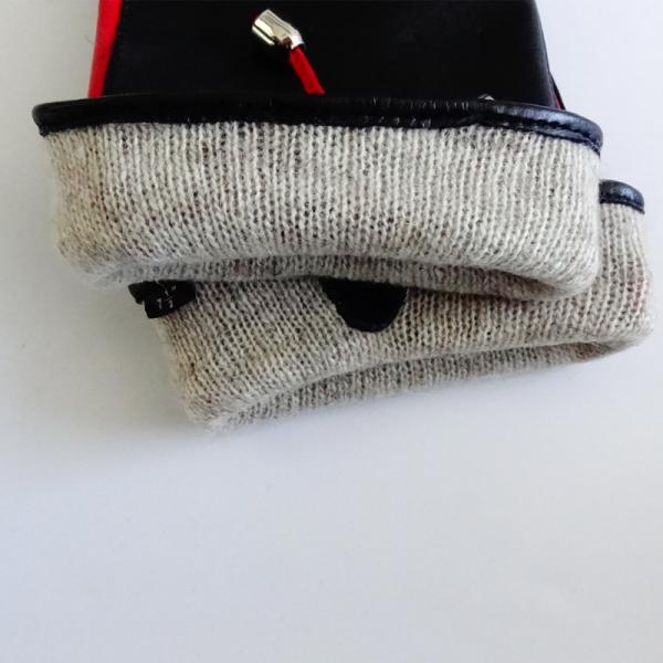Leather Gloves Lining Wool Ladies Leather Gloves