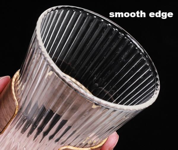 Carafe de vidro com tampa de madeira para bebida de água Anel de silicone de uso diário