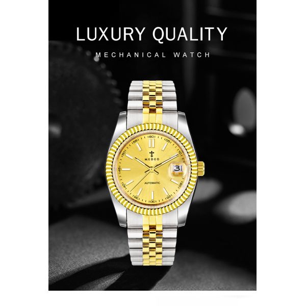 Sporty Men's Mechanical Watch · 5ATM Water Resistant