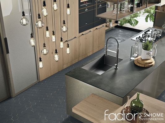 Custom Configurable Stainless Steel Kitchen Cabinet with Island-Centered Planning and Long-Term Value