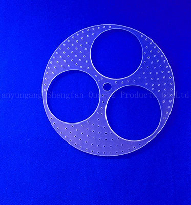 Прозрачная стеклянная пластина кварца с лазером полупроводника отверстия сверля 100мм