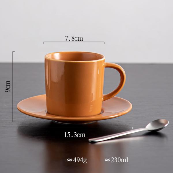 Деловые подарки Маленькие керамические чашки с ложкой и подарочной коробкой в классическом скандинавском дизайне