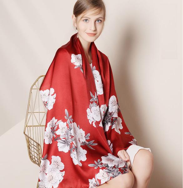 Breathable Scarf Custom Silk Neck Scarf Women 100% Silk Printed High Quality Scarves
