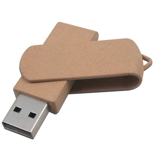 Eco Friendly Swivel Degradable Wooden USB flash Drive 16Gb With Compostable material