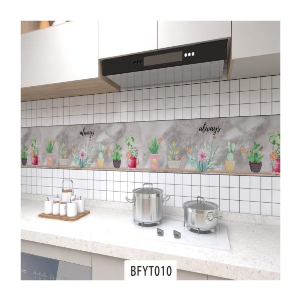 Modern Design Self-Adhesive Aluminum Foil Wallpaper for Kitchen Waterproof and Smoke Proof Wall Beautification
