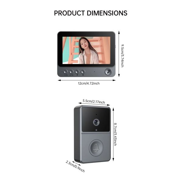 Smart Wireless Video No Wifi Doorbell Camera Intercom System 2.4G Private Protocol