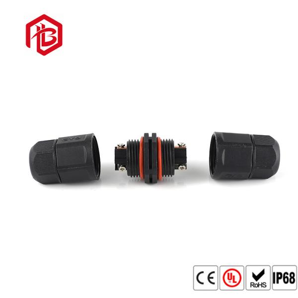 Nylon preto 2 3 4 Pin L conectores impermeáveis do parafuso de T