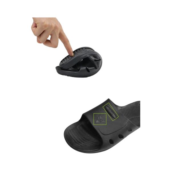 Zapatillas antiestáticas de PVC con diseño cruzado de seis orificios, SPU suave, taller de fábrica de electrónica