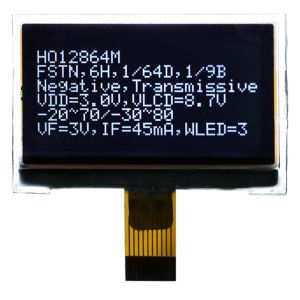 2.4 дюймовый графический ЖК-дисплей 128х64 точек FSTN Cog LCD Display Module