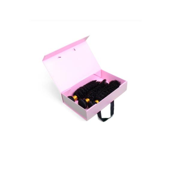 CMYK Printing Embossing 600gsm Hair Extension Packaging Boxes