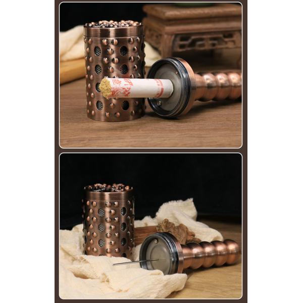 Abdomen Hand and Leg Moxibustion Massage Moxa Roll Burner Stick with Pure Copper
