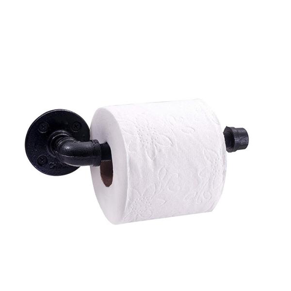 Decorative Vintage Style Industrial Pipe Toilet Paper Holder Toilet Floor Flange