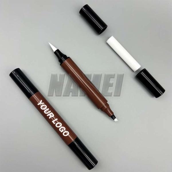卸売 2 In 1 眉鉛筆とアイライン 印刷 パーソナライズ 空の眉鉛筆とアイライン チューブ容器