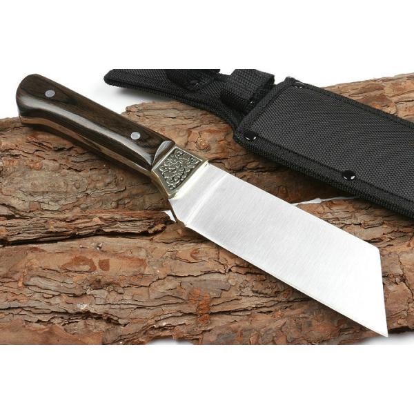 Outdoor 58HRC Wooden Handle Machete 3Cr13 Stainless Steel 5.51