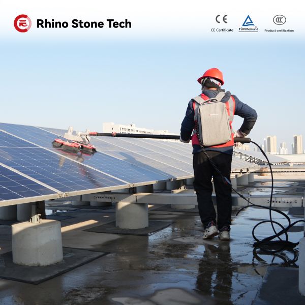Double Head Solar Panel Cleaning Brush PV Surface Dust Oil Pollution High-Pressure Washer Photovoltaic Energy Optimizer Cleaner