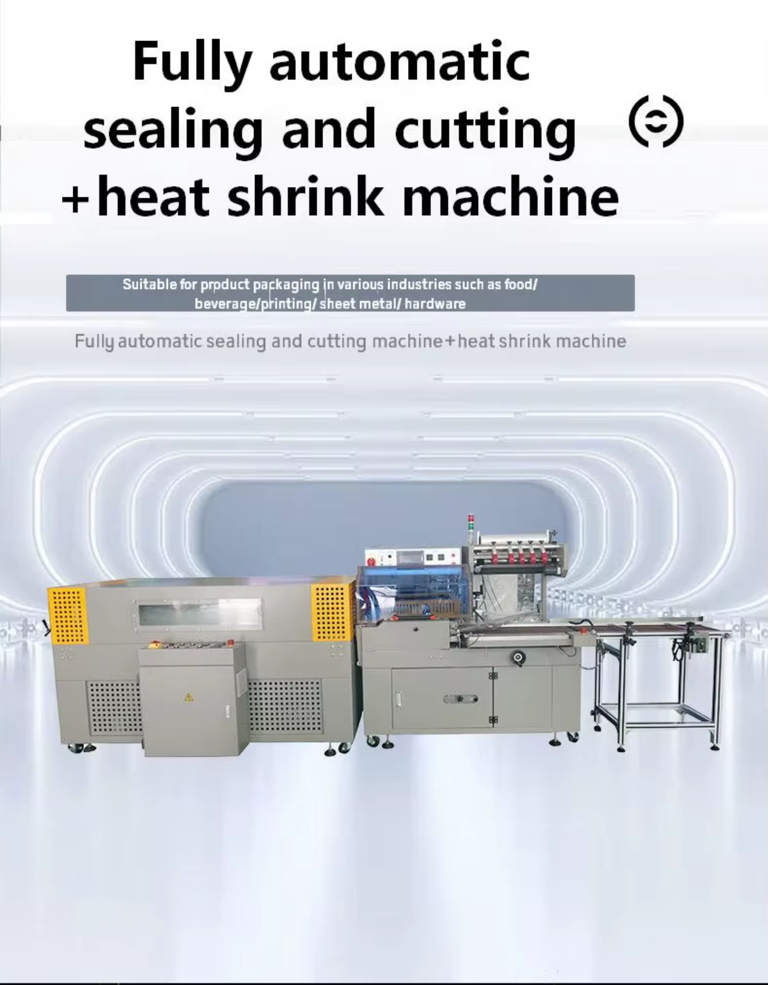 Fully Automatic Sealing and Cutting Heat Shrink Machine Mineral Water Heat Shrink Film Packaging Machine Plastic Sealing Machine
