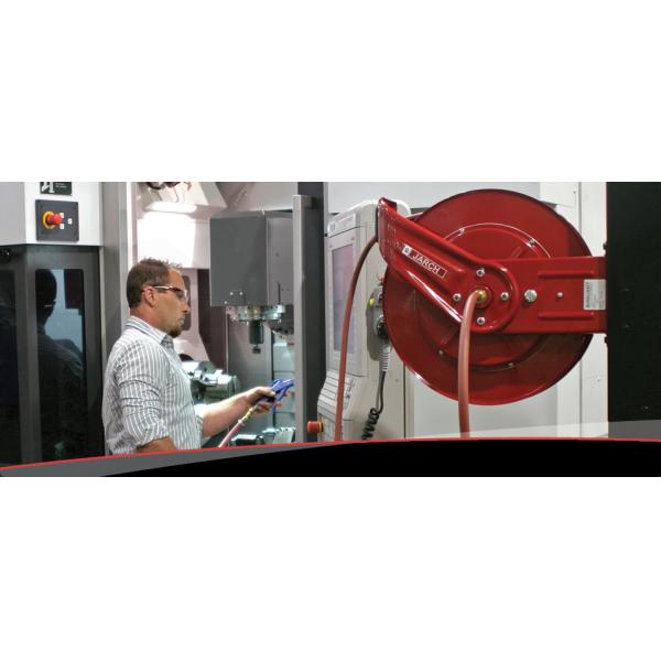 Steel Shaft Retractable Hose Reel , Industrial Ceiling Mounted Extension Cable Reel