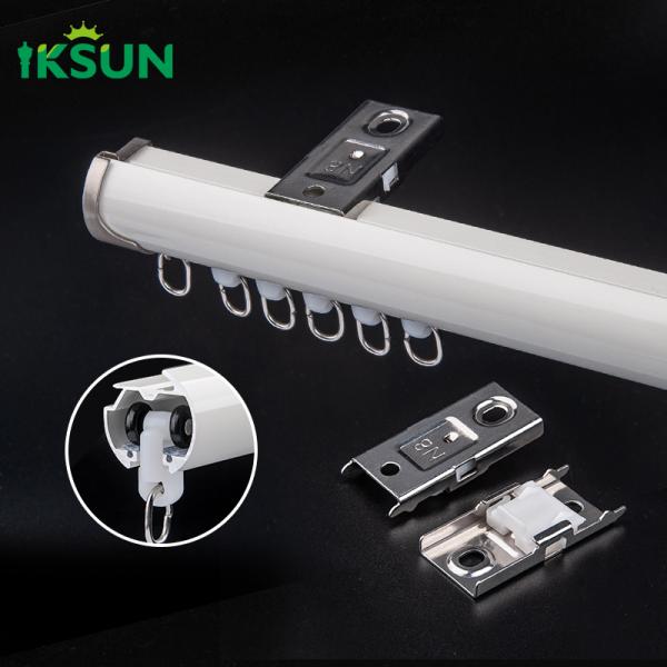 Colorful Double Ceiling Aluminium Curtain Track Rail Heavy Duty