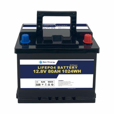 Bely Energy 5000 Cycles 12v 80ah Lifepo4 Battery For Home Appliance Submarine Boats