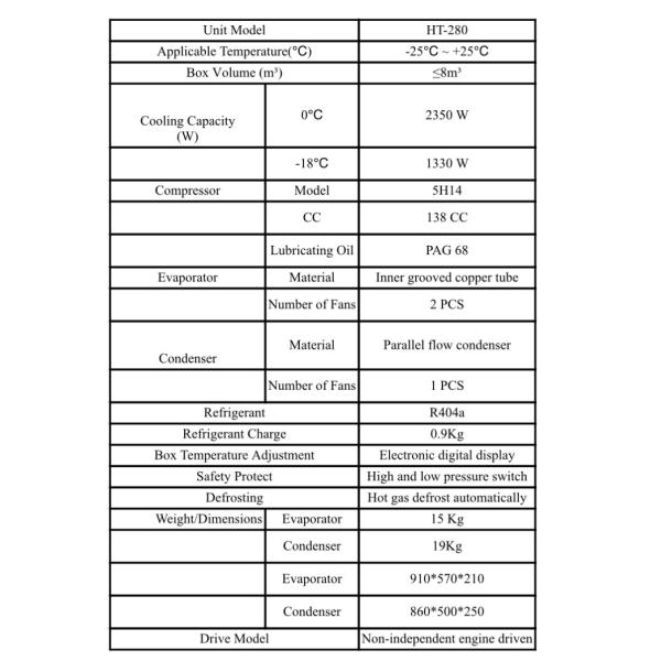 HT-280 холодильные установки мощное охлаждение и надежная производительность