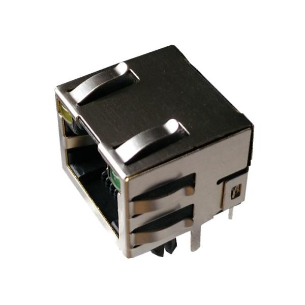 Single Port Rj45 XRJM-S-01-B-B-X-F1 Right angle PCB Connector Female
