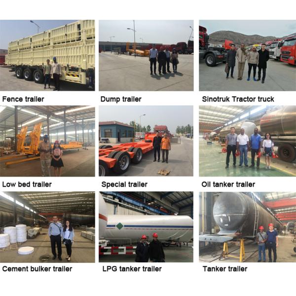 3 Axle Dump Semi Trailers  , Hydraulic Cylinder Tipping / Tipper Trailer