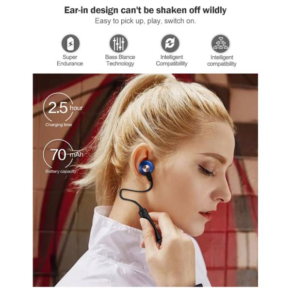 113db In Ear Headset Sport Stereo Earphone Powerful Sound IPX4 Waterproof With Mic