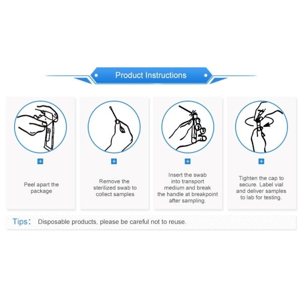 Sterile Sample Specimen Tube Medical Diagnostic Viral Transport Medium Swabs