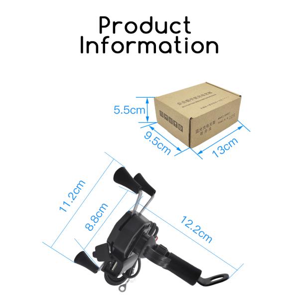 ODM 2A Bike Handle Mobile Stand , 360 Degree Motorcycle Mirror Phone Mount