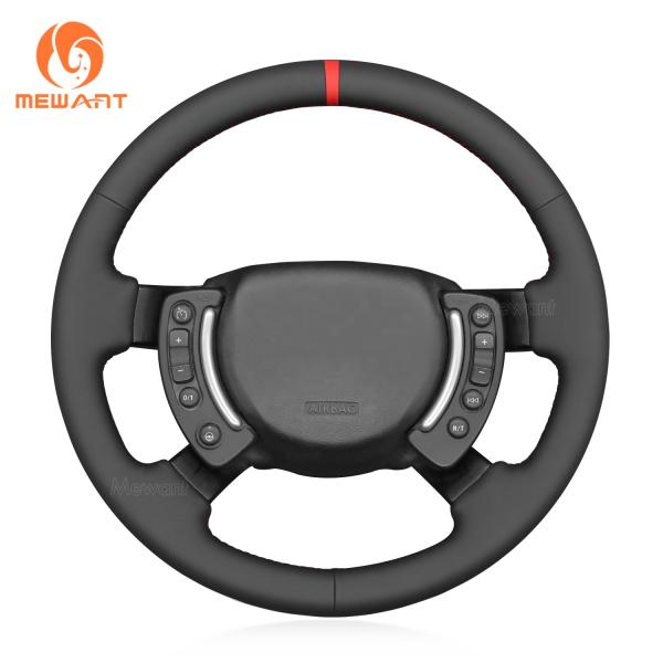 DIY vegan leather steering wheel cover for Land Rover Range Rover III 2002-2005 Vogue III 2006-2012