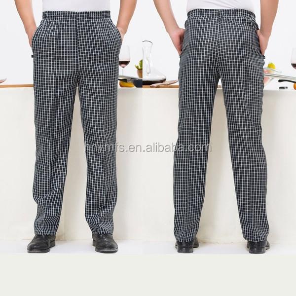 Readymade  Hot Sale Catering Uniforms Checkered Chef Trousers