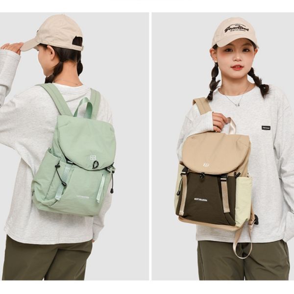 Colefa Reducing Burden Dopa-mine Color Blocking Travel Large Capacity Lightweight Commuting Leisure New Drawstring Backpack