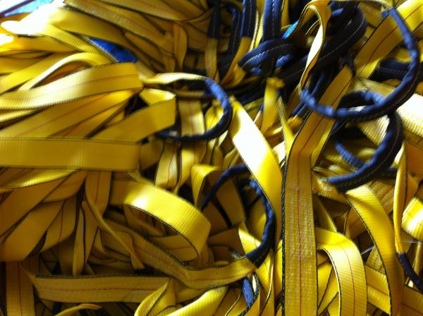 polyester web sling  safety factor 5:1  , According to ASME B30.9 , WSTD standard