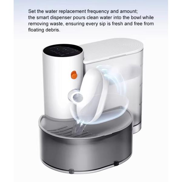 330*235*250 mm Automatic Smart Cat Fountain Water Dispenser with Wireless Dirty Water Separation and Live Clean Function